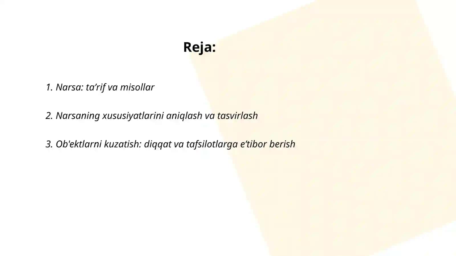 Narsa. Nima? Nimalar? 2
