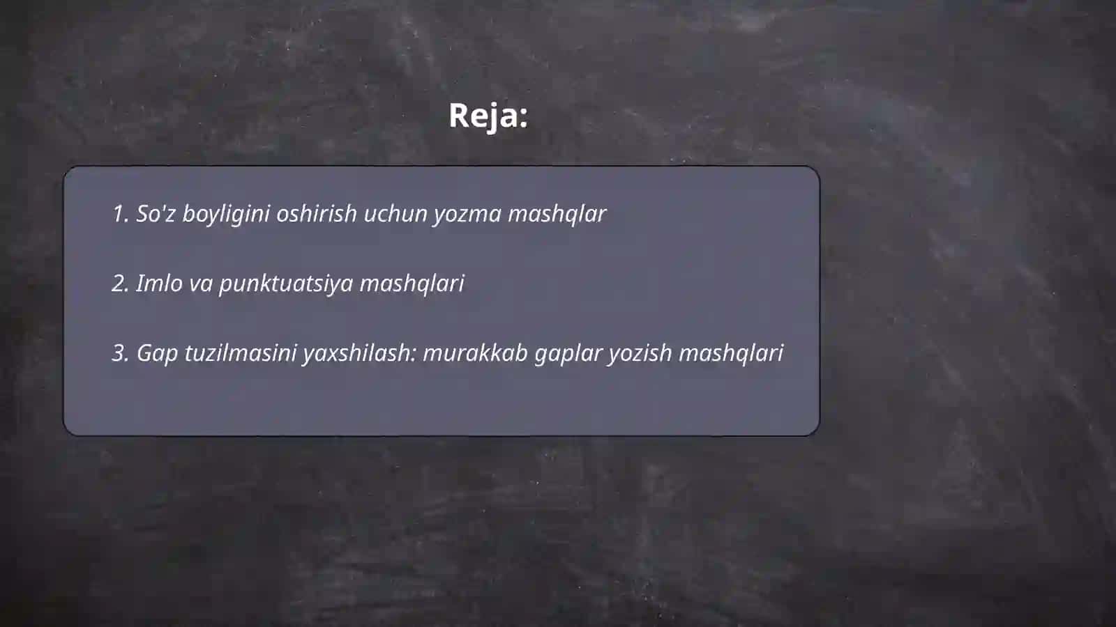 Yozma nutqni rivojlantirish uchun samarali mashqlar 2
