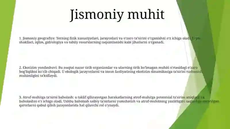 Odam Va Geografik Muhitga Tavsif Berish 2