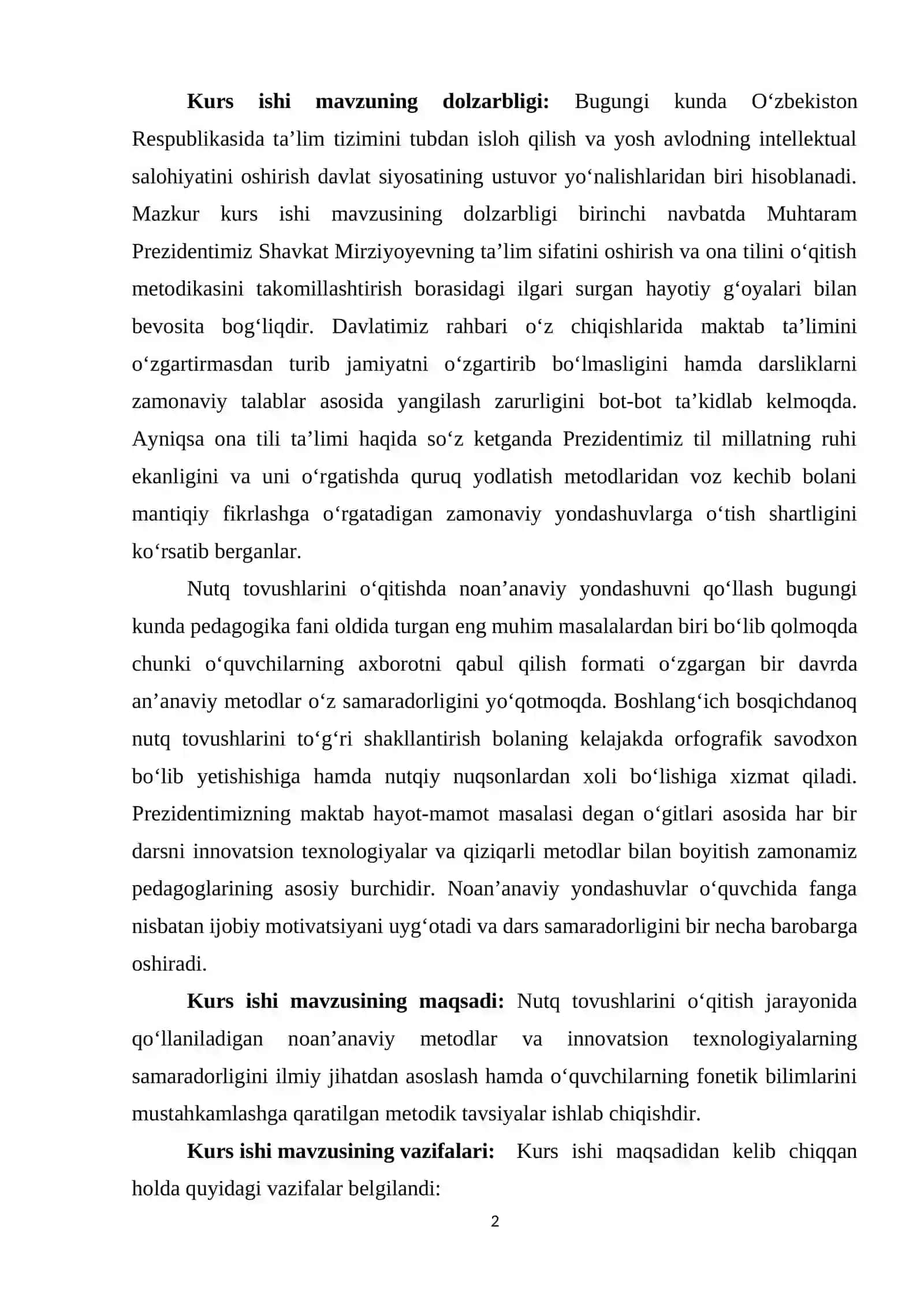 NUTQ TOVUSHLARINI O‘QITISHNING NAZARIY ASOSLARI VA AN’ANA-VIY YONDASHUVLAR 2