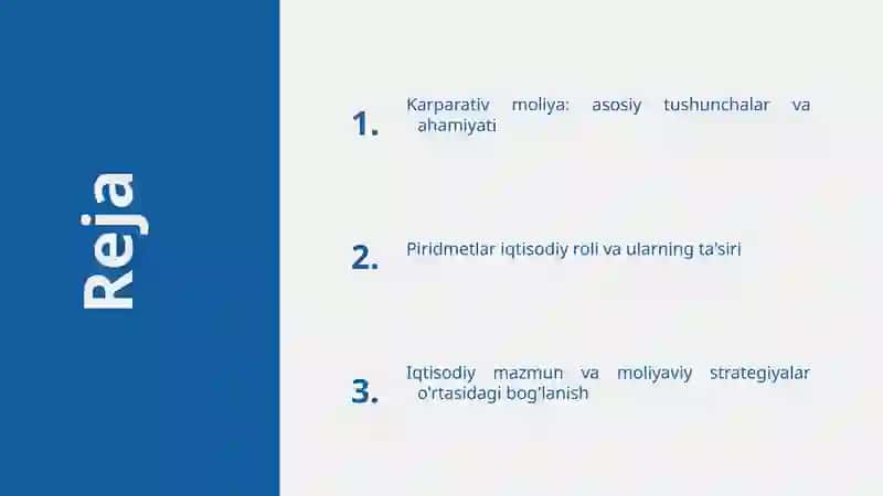 Karparativ moliya fanining abekti piridmeti iqtisodiy mazmuni 2