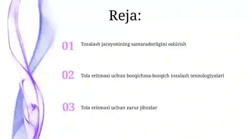 Tola olish eritmasini bosqichma bosqich tozalash texnalogiyasi va jihozlari 2