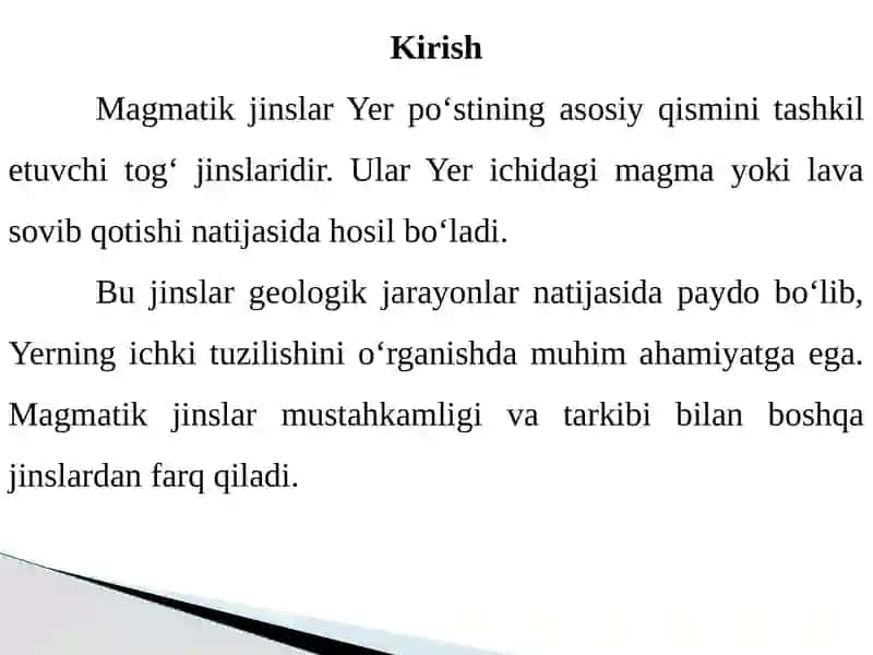 Magmatik jinslar 2