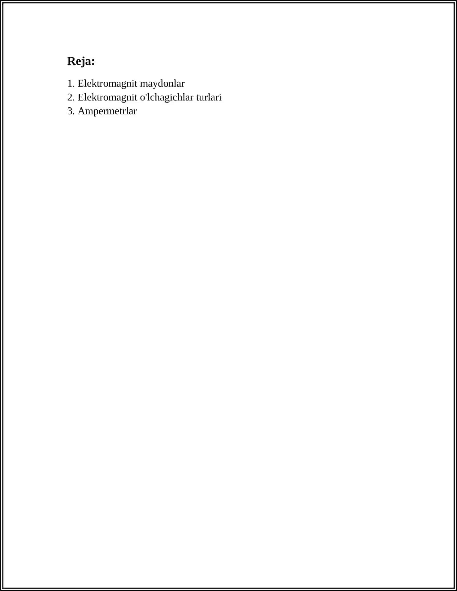 ELEKTROMAGNIT SARF O’LCHAGICHLAR 2