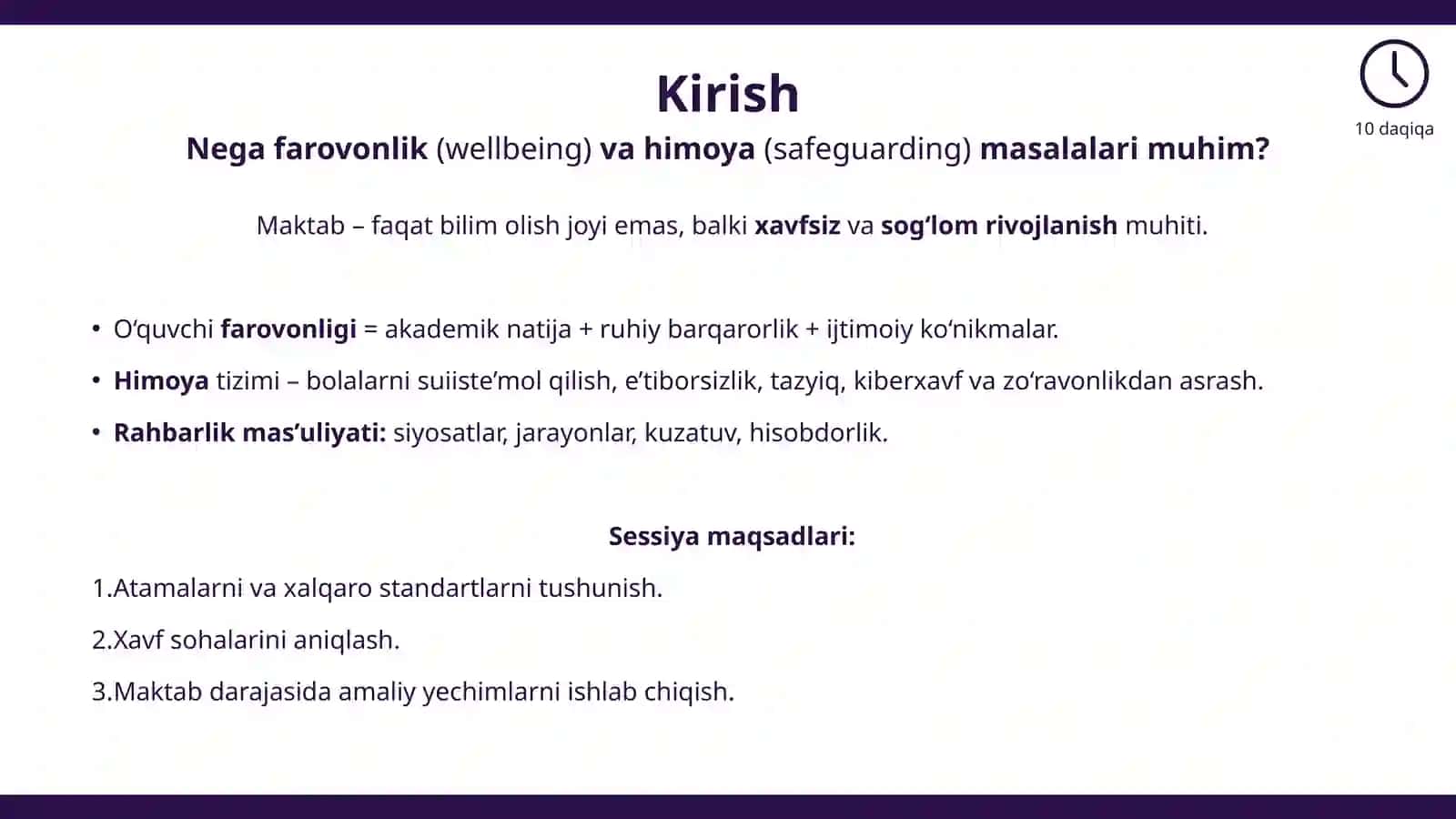 Xavfsizlik va Himoya 2