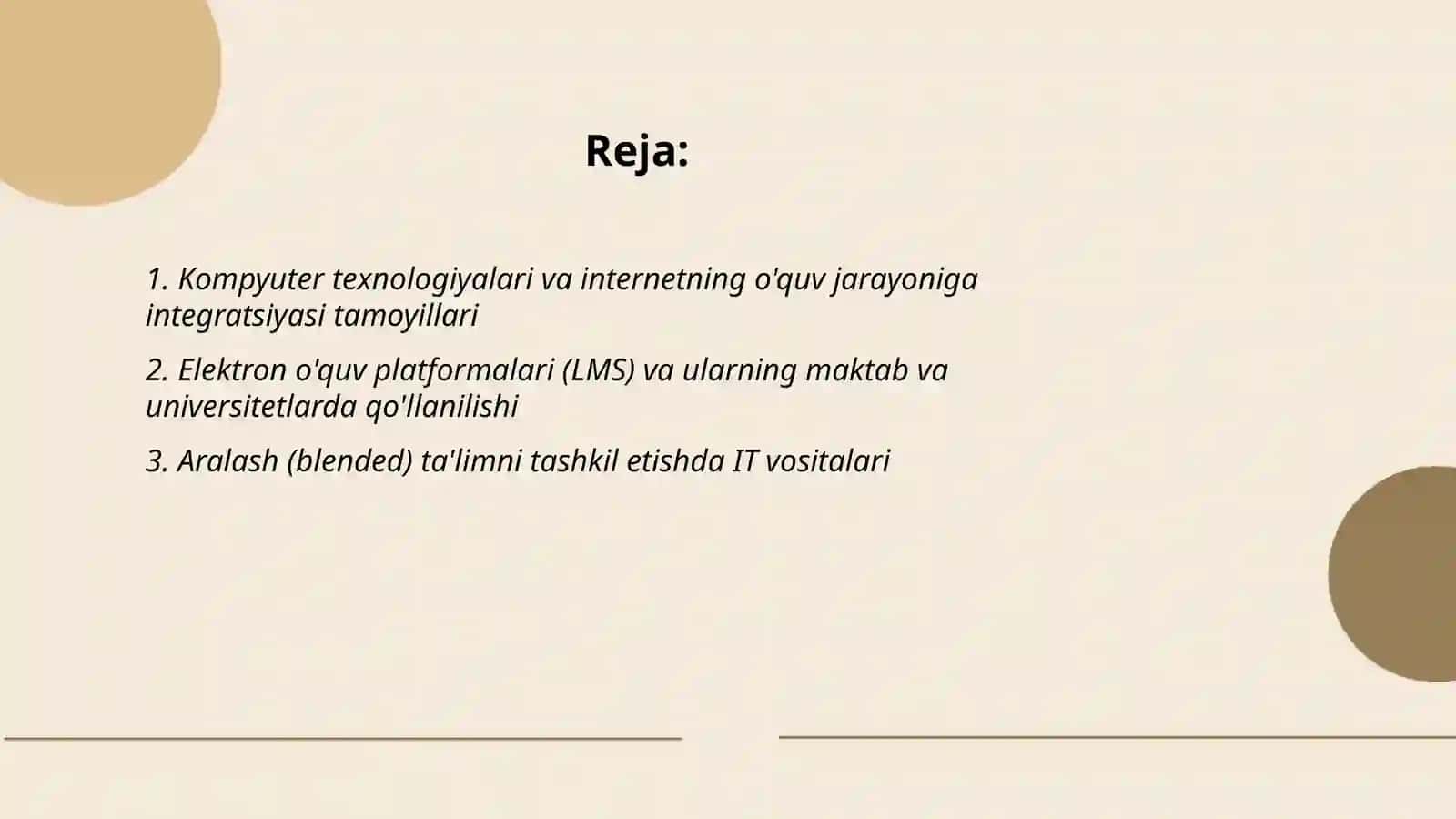 Elektron o'quv platformalari (LMS) va ularning maktab va universitetlarda qo'llanilishi 2