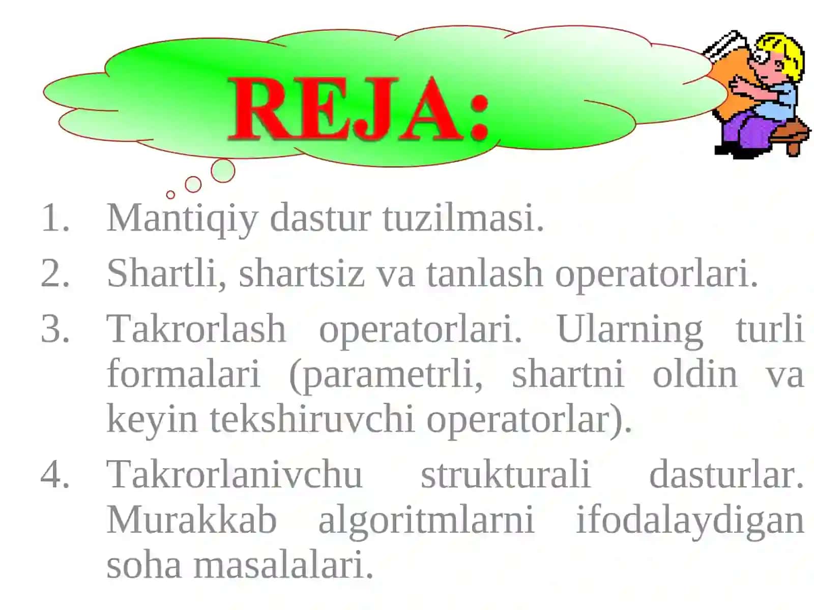 MANTIQIY DASTURLASH TEXNOLOGIYASI 2