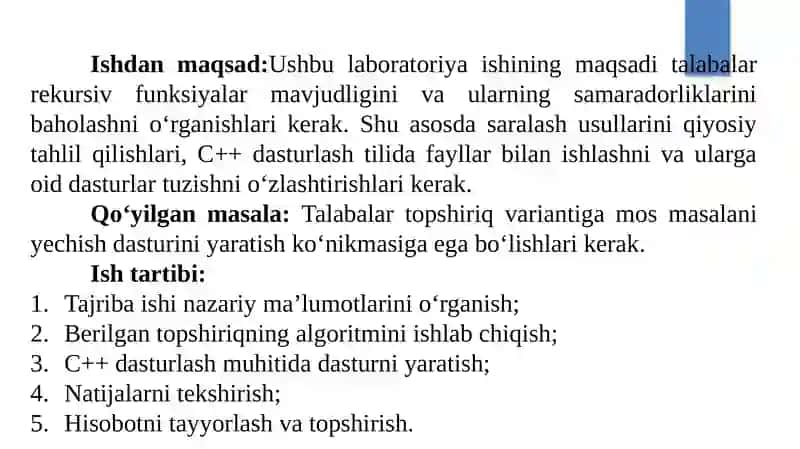 Rekursiv va Iterative Algoritm Dasturlash 2
