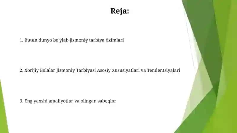 Jismoniy Tarbiya Haqida Jahonqarash 2