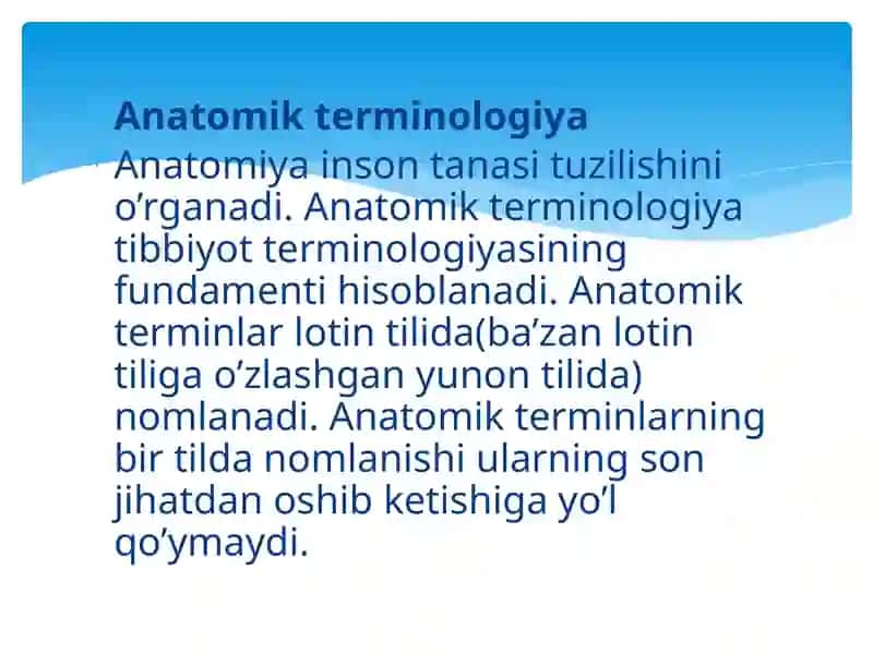 ANATOMIK IBORALARNING TARJIMASI 2