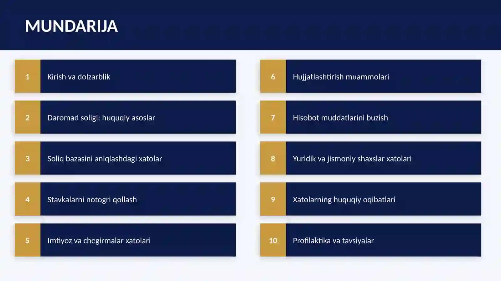 DAROMAD SOLIG'INI HISBOLASHDA TIPIK XATOLAR 2