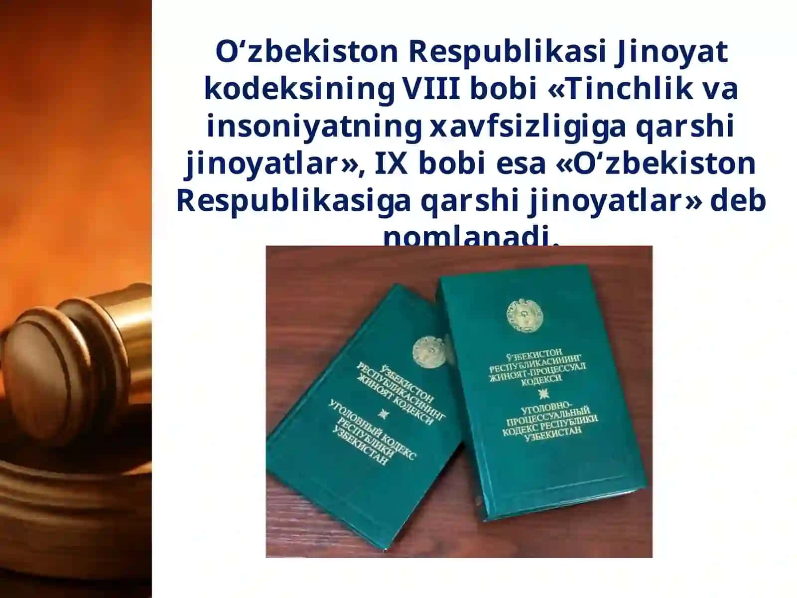 Tinchlik va xavfsizlikka qarshi jinoyatlar 2
