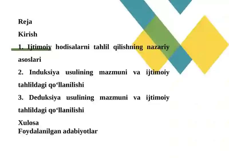 Ijtimoiyhodisalarni tahlil qilishda induksiya va deduksiya usullari 2