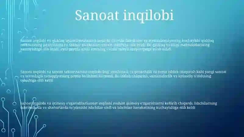 Qishloq Xo‘Jaligi Va Sanoat Sohasidagi O‘Zgarishlar 2