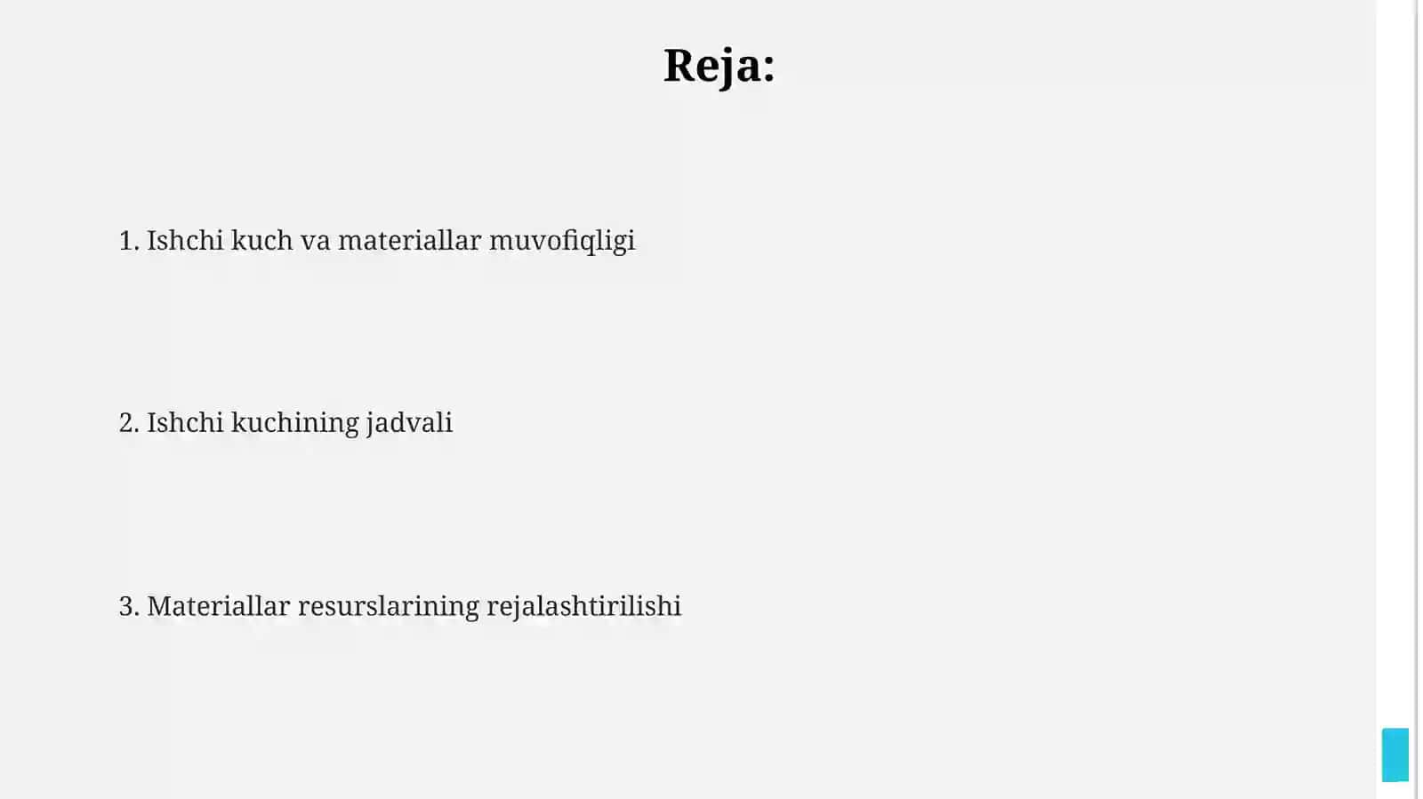 Tataqvimiy rejalarda ishchilarga va material texnik resurslar 2