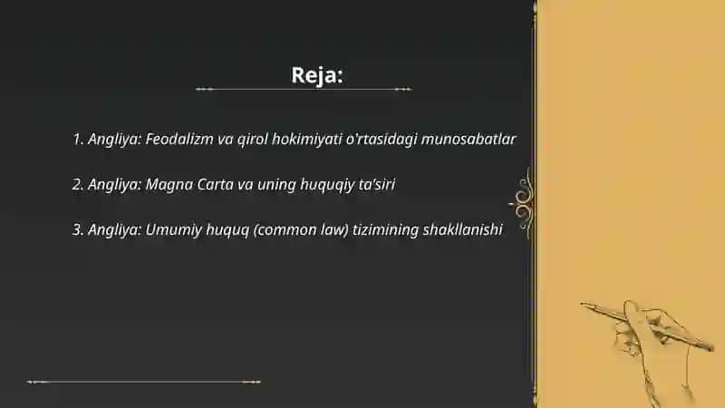 O'rta asrlarda Yevropa mamlakatlari davlati va huquqi 2