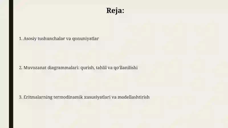 Eritmalar va toʻyingan bugʻ bosimi orasidagi muvozanat diagrammalari 2