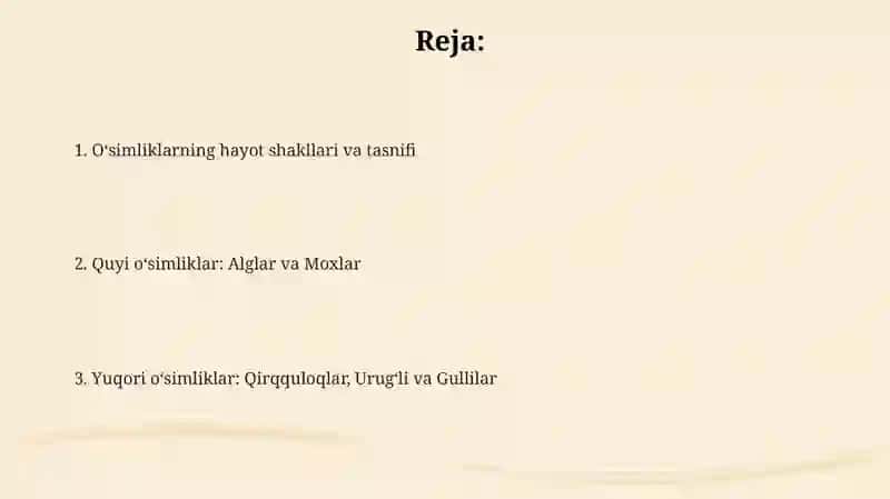 O'simliklarning hayotiy shakllari 2