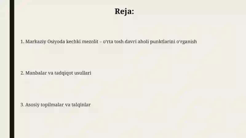 OrtaOsiyodagi so'nggi mezolit - o'rtato'sh davri manzilgohlarini o'rganish 2