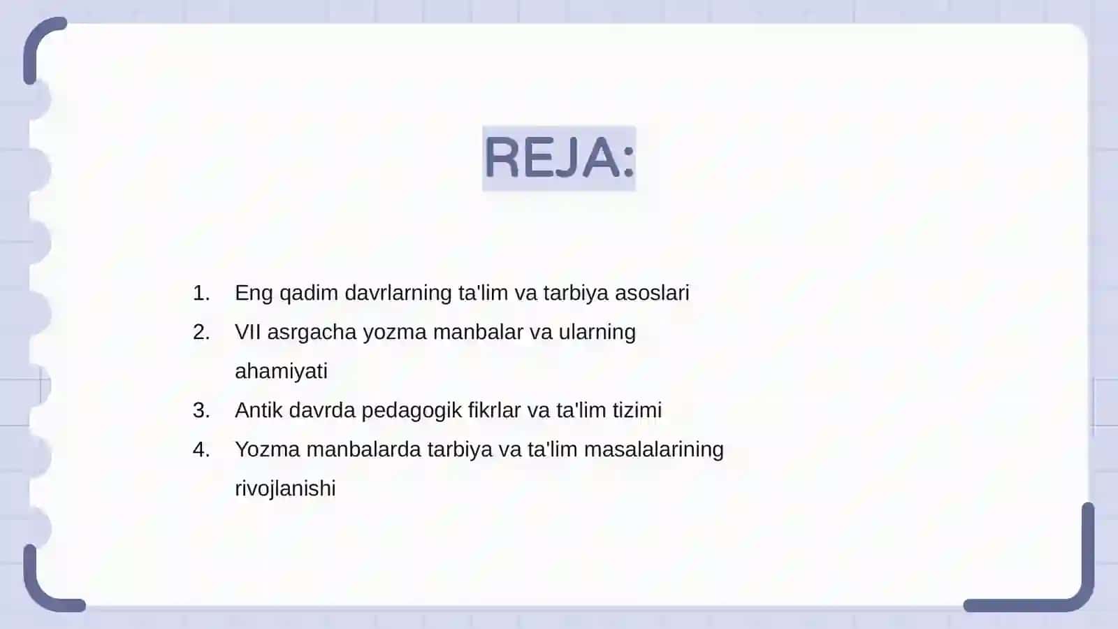 Ta'lim va tarbiya asoslari 2