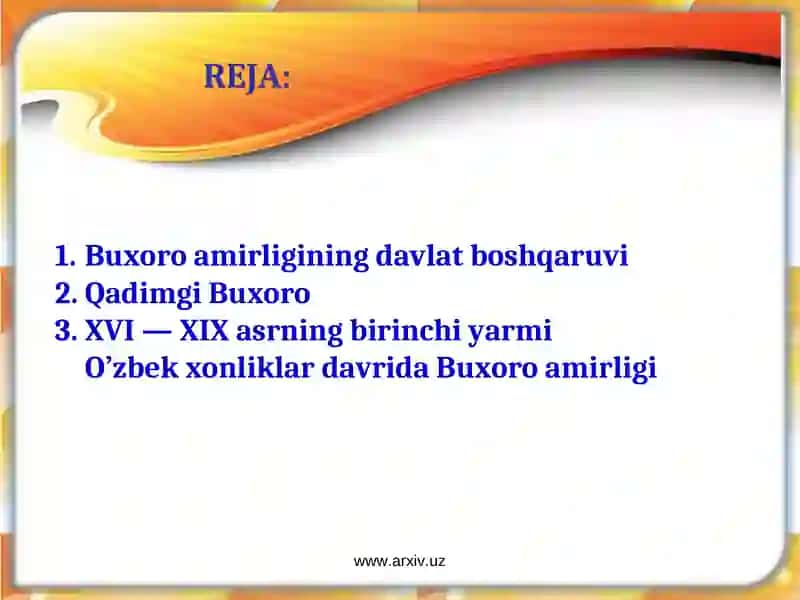 Buxoro amirligi 2