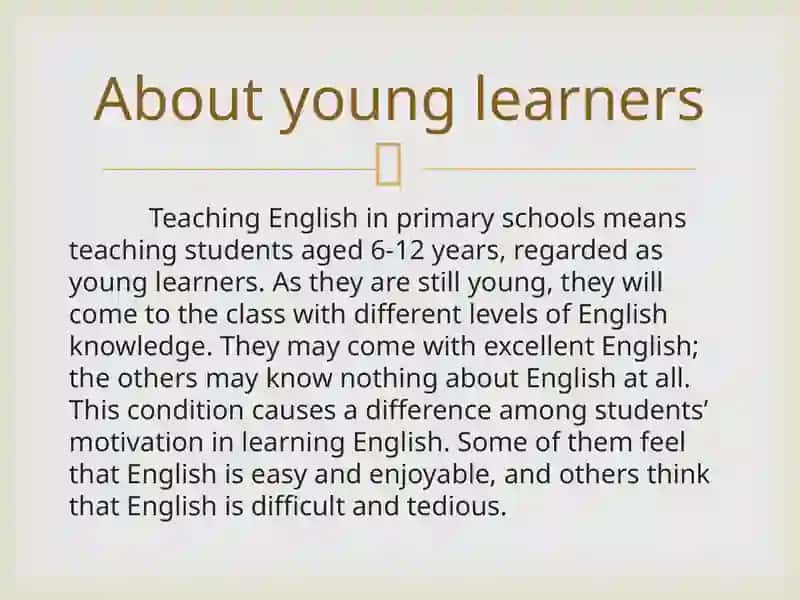 Importance of teaching English language in primary schools 2