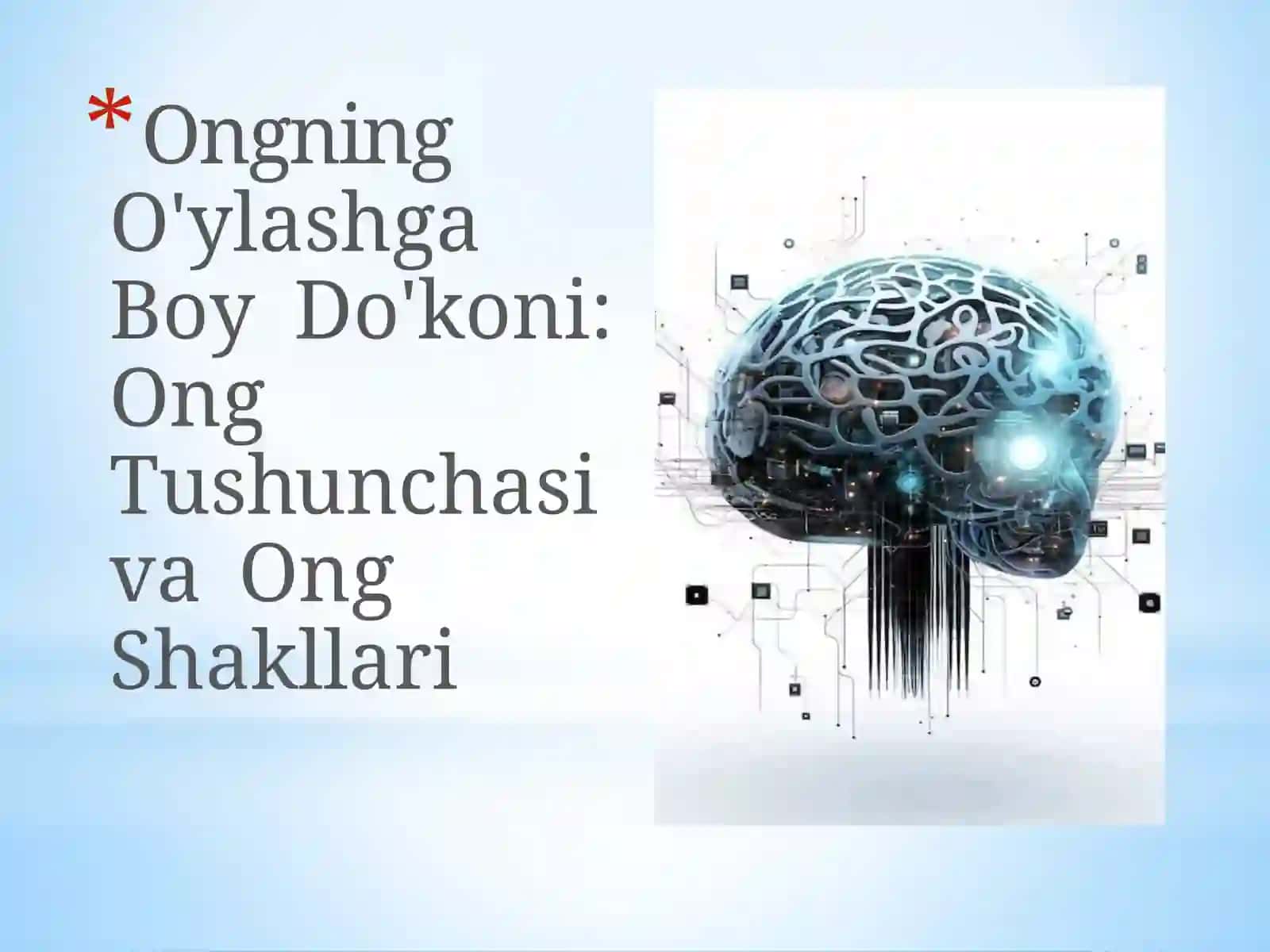 Ong tushunchasi. Ong shakllari 2