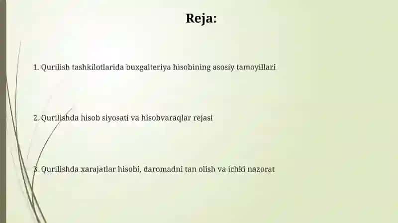 Buxgalteriya hisobini tashkil etish asoslari 2