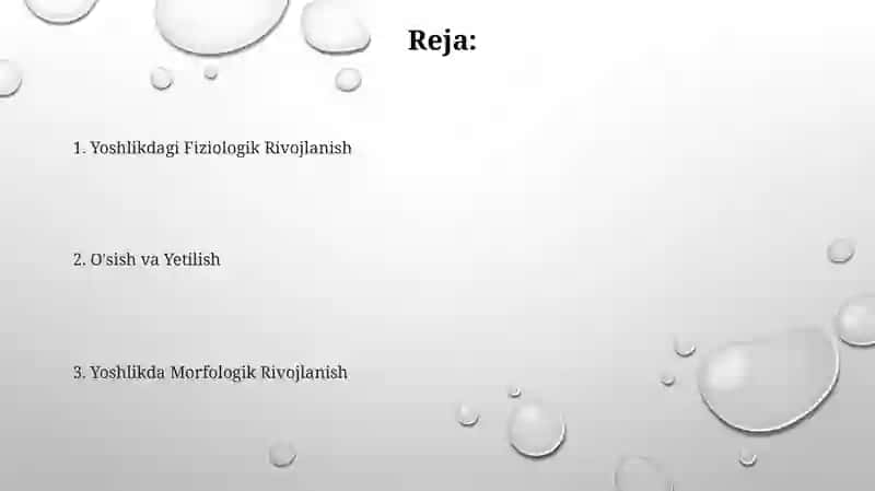 Yoshlikdagi Fiziologik Rivojlanish 2