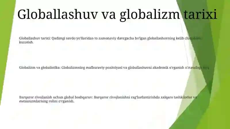 Globallashuv, Globalistika Va Barqaror Taraqqiyot Jarayonlarining Mohiyati 2