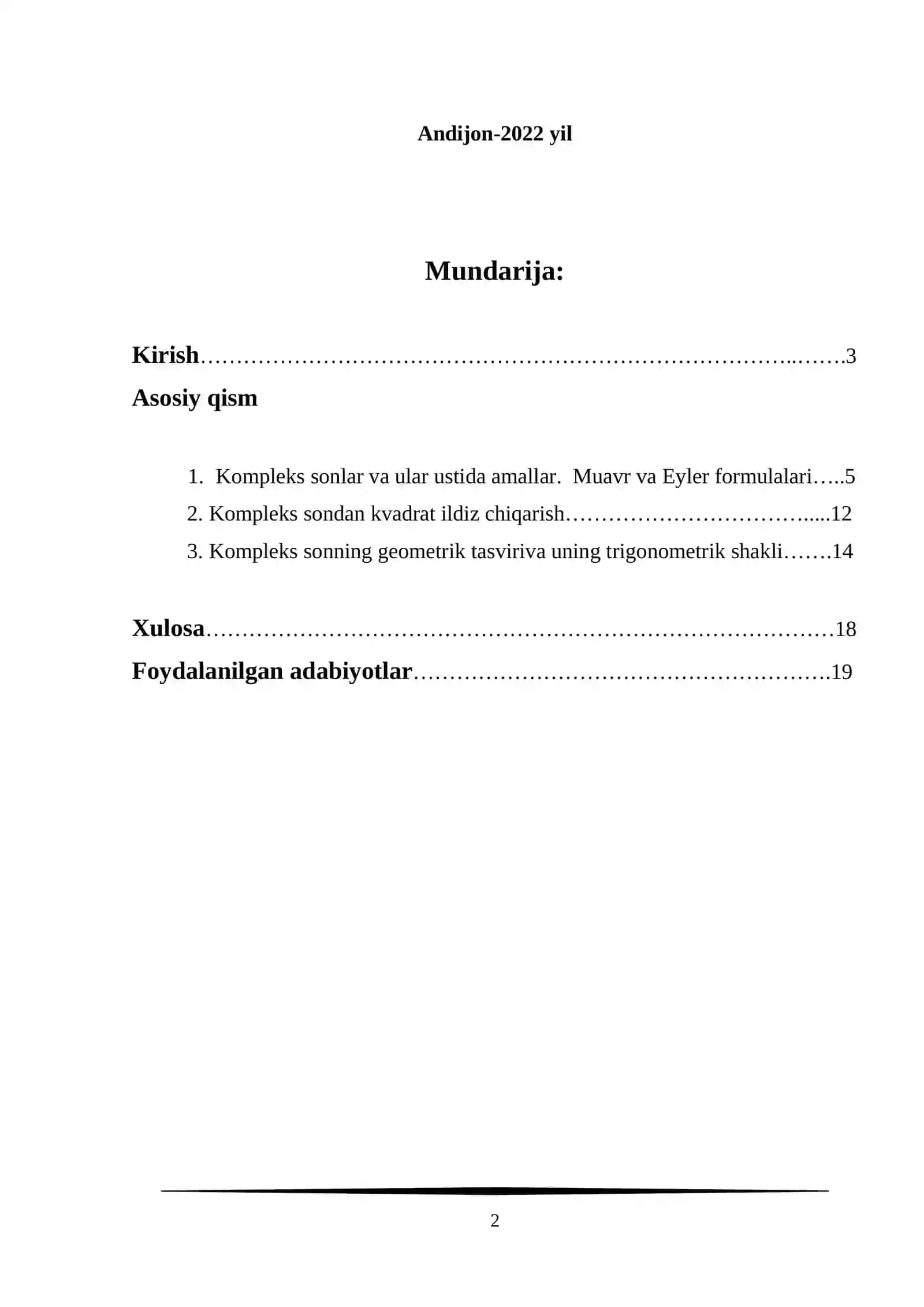 Kompleks sonlar va ular ustida amallar 2