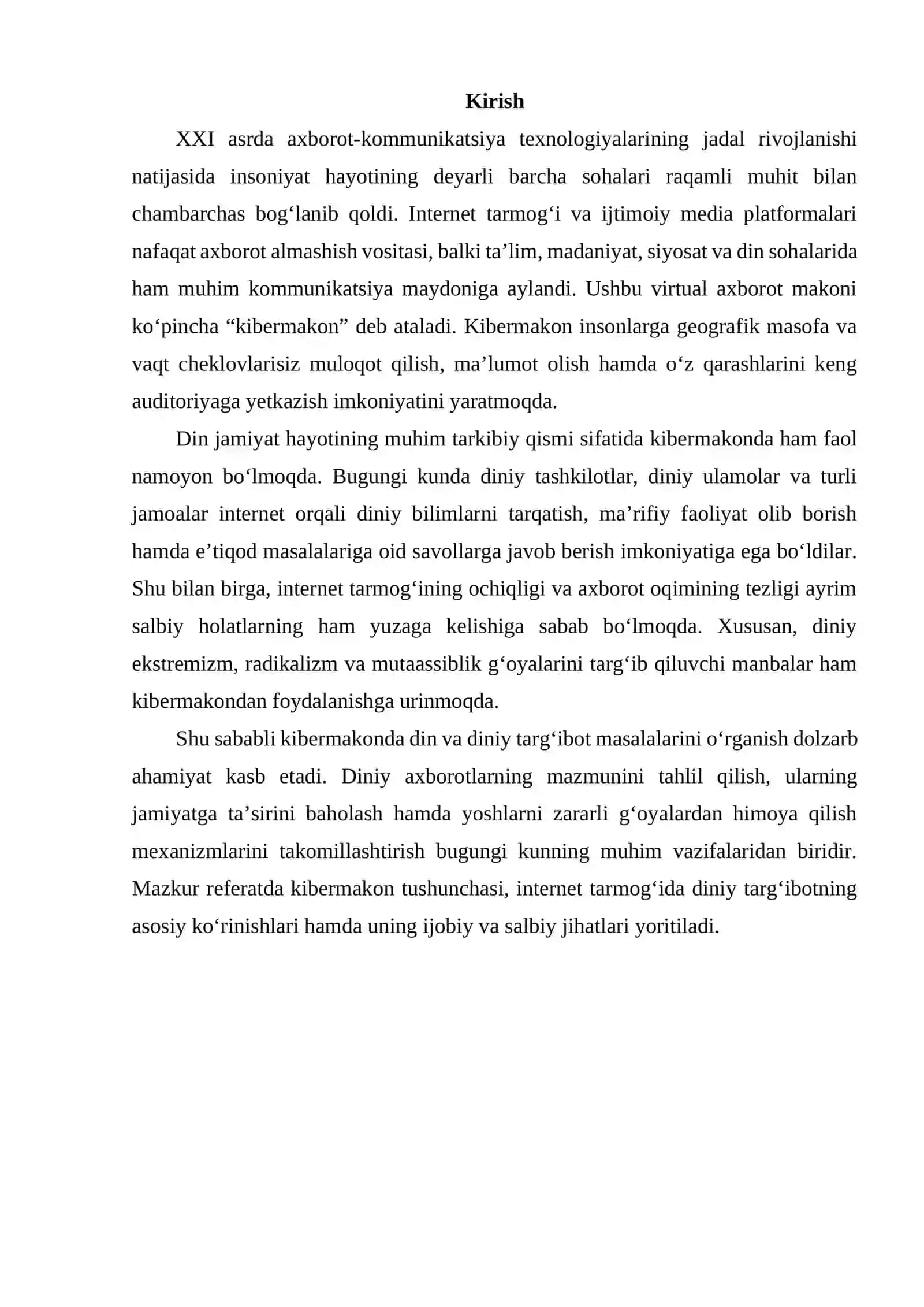 Kibermakonda din va diniy targ‘ibot masalalari 2