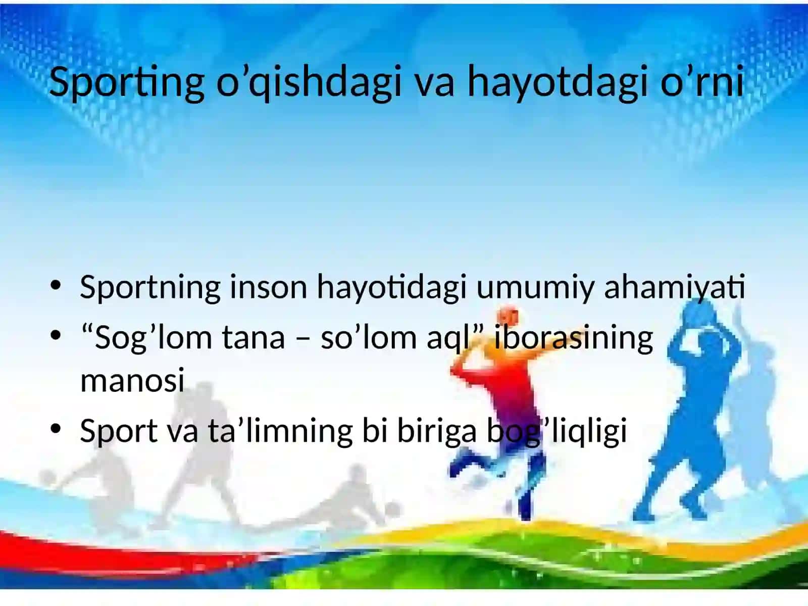 Sport tana - so‘lomaqlibri 2