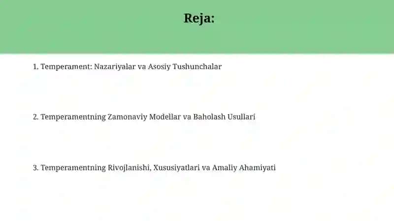 Temperament va uning nazariyalari 2