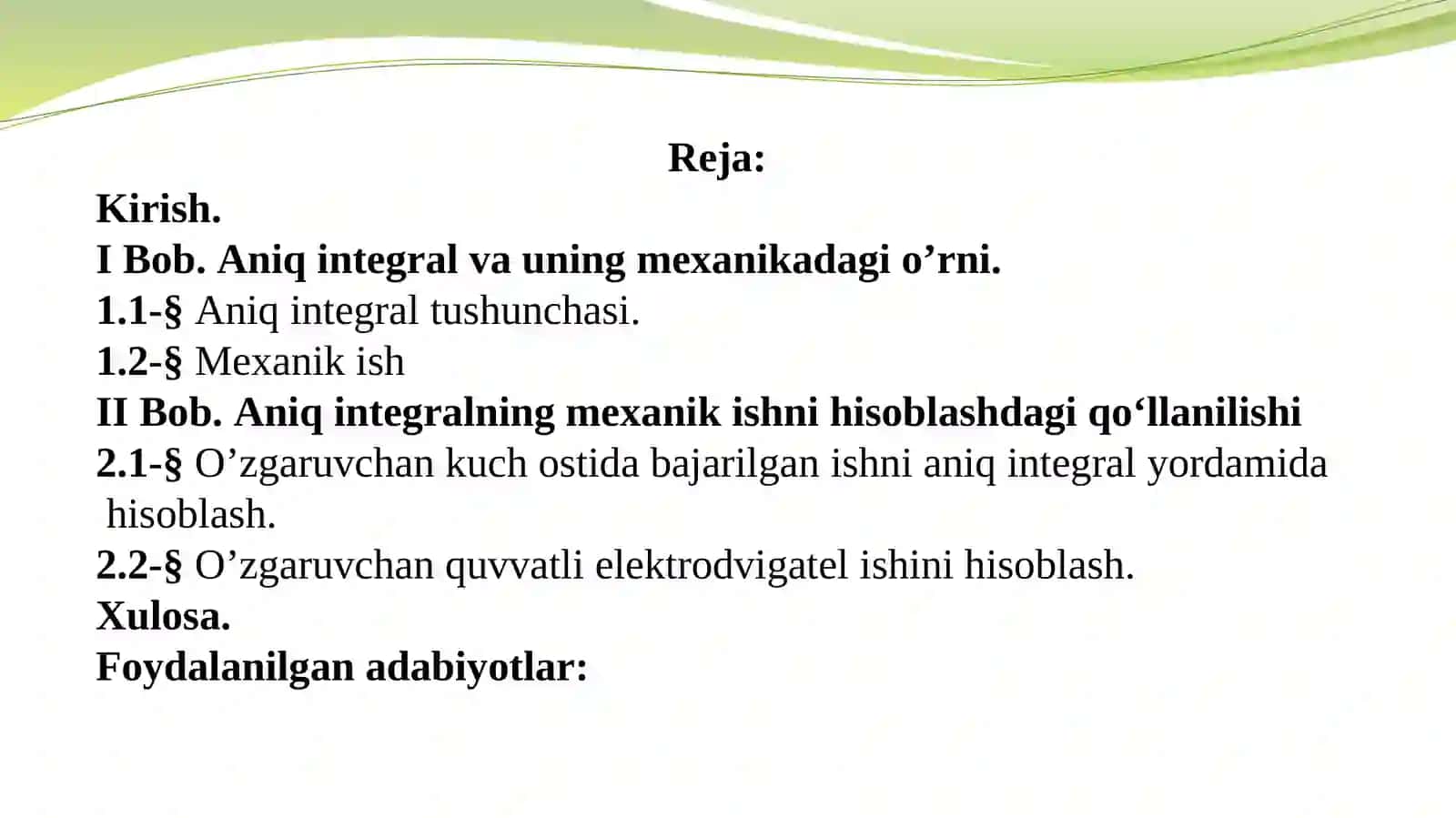 Ratsional hamda trigonometrik funksiyalarni integrallash 2
