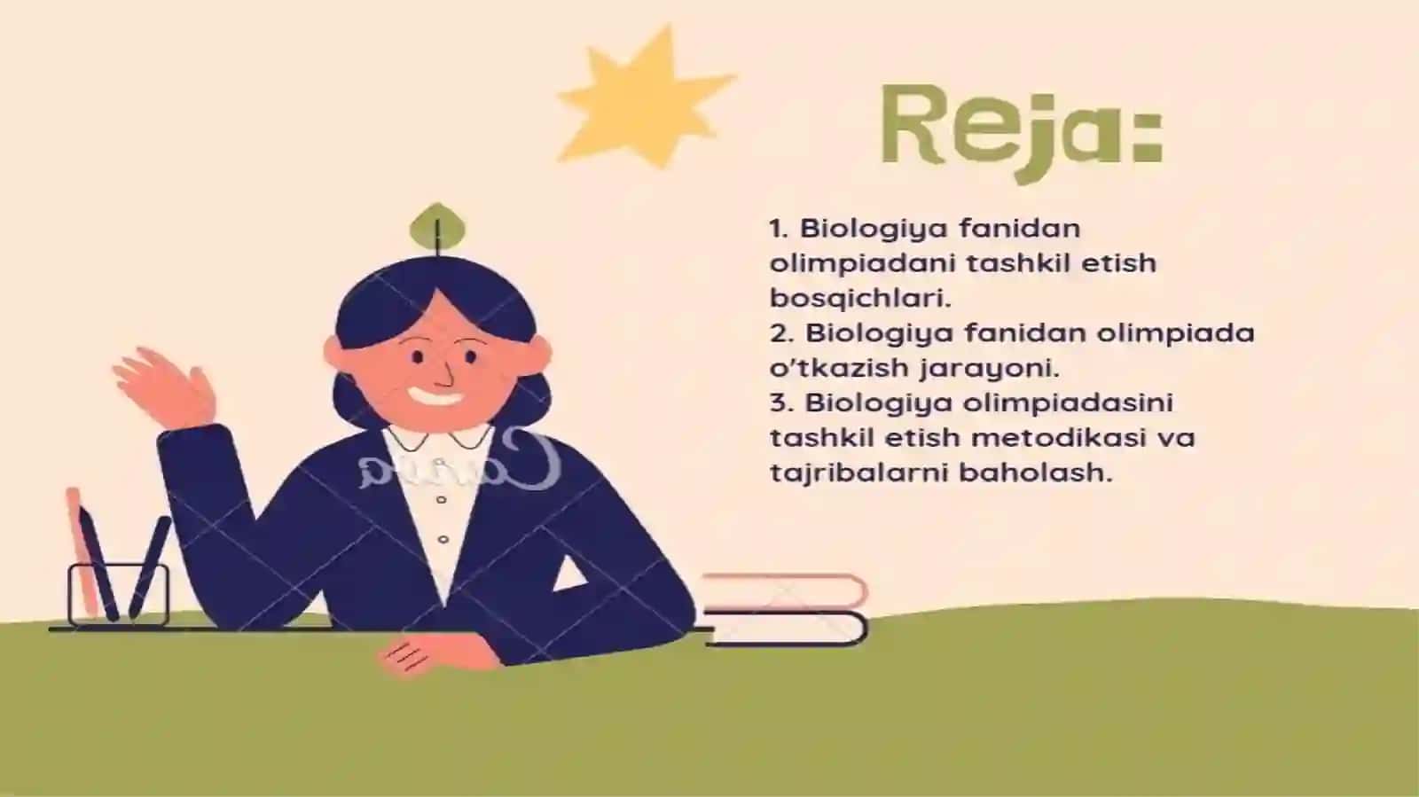 “Biologiya olimpiadasi tashkil etish va o‘tkazish usullari” 2