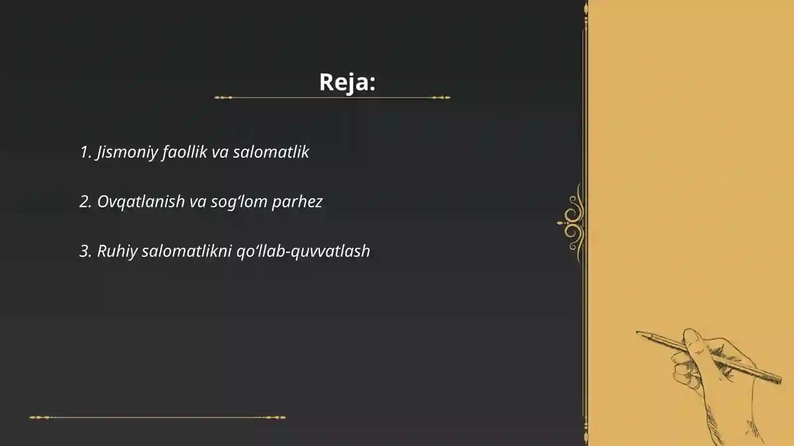 Jismoniy faollik va salomatlik 2