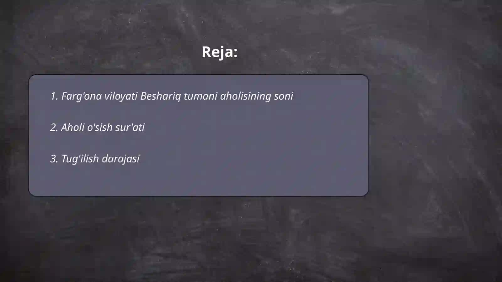 Farg'ona viloyati Beshariq tumani aholisining oxirgi 5 yillik demografiyasi 2