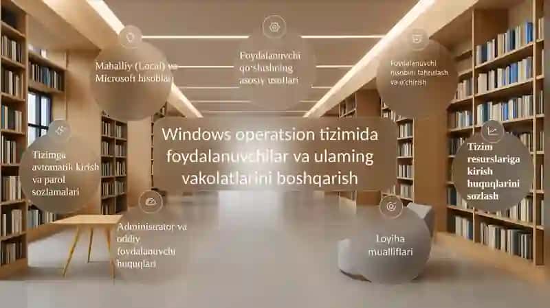 Windows operatsion tizimida foydalanuvchilar va ulaming vakolatlarini boshqarish 2