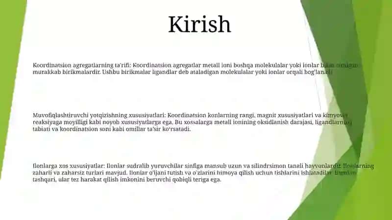 Koordinatsion Birikmalar Va Ularning Xususiyatlari 2