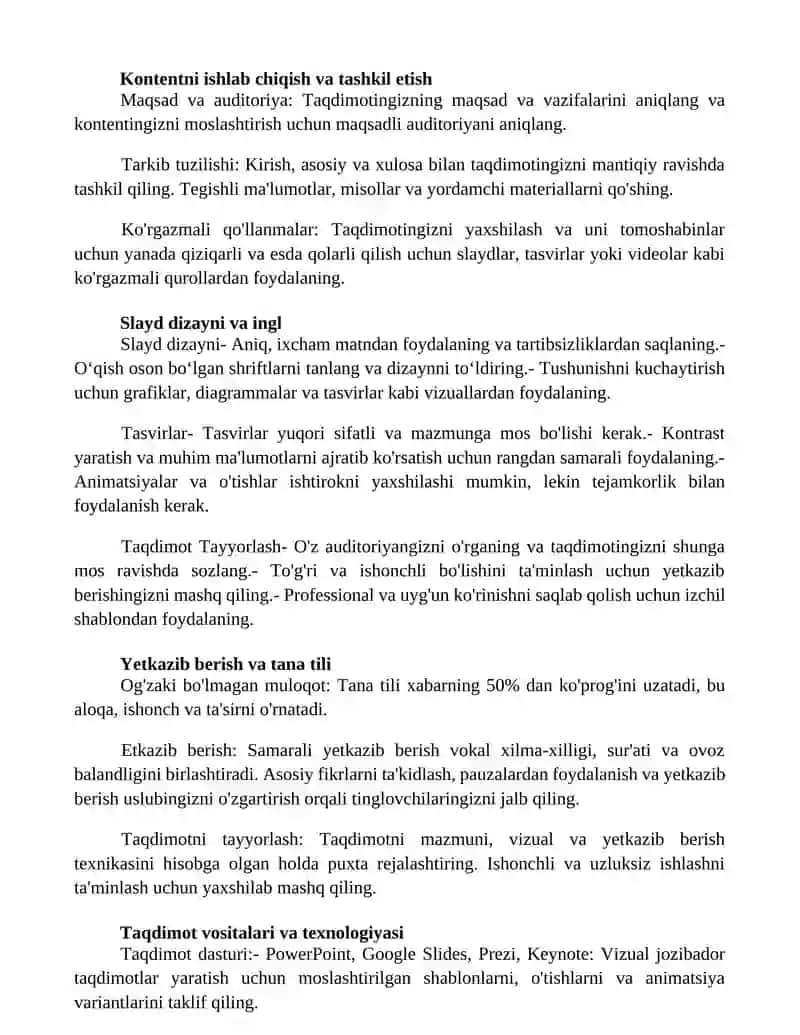 Taqdimot Tayyorlash 2