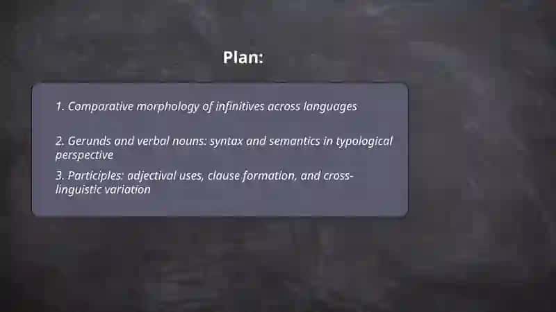 Non-finite (functional) forms of the verb and their manifestation in the languages being compared 2