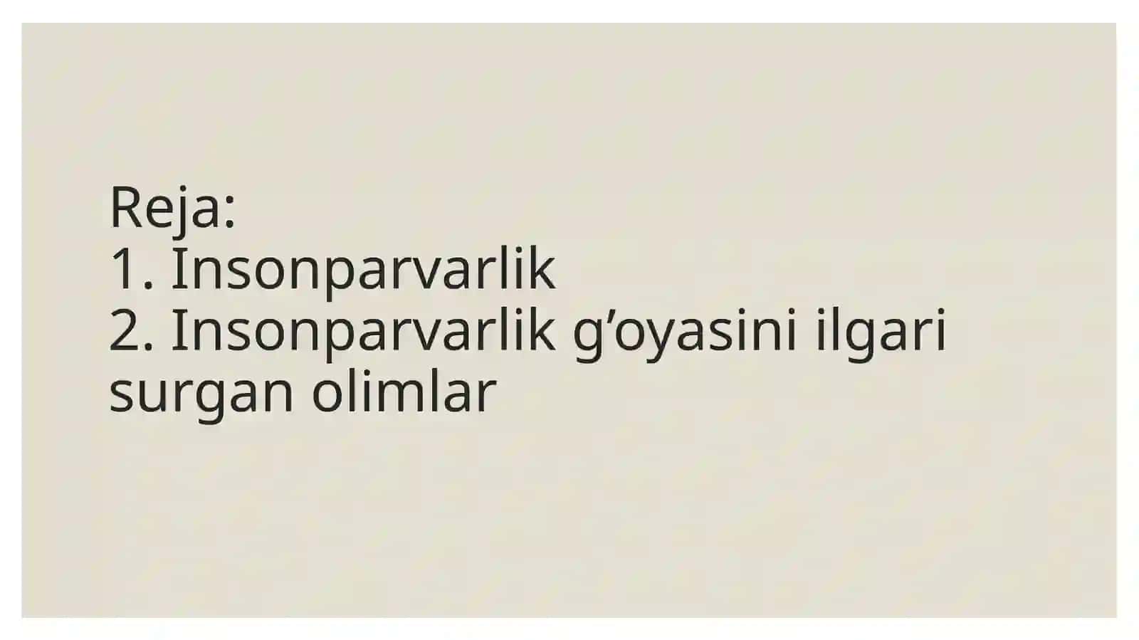 Insonparvarlik 2