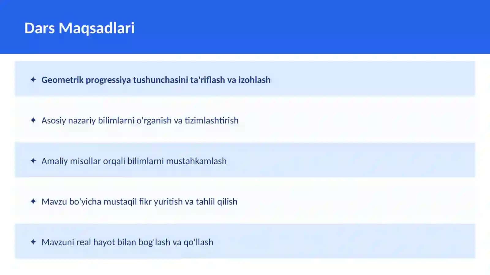 MATEMATIKA Arifmetik progressiya 2