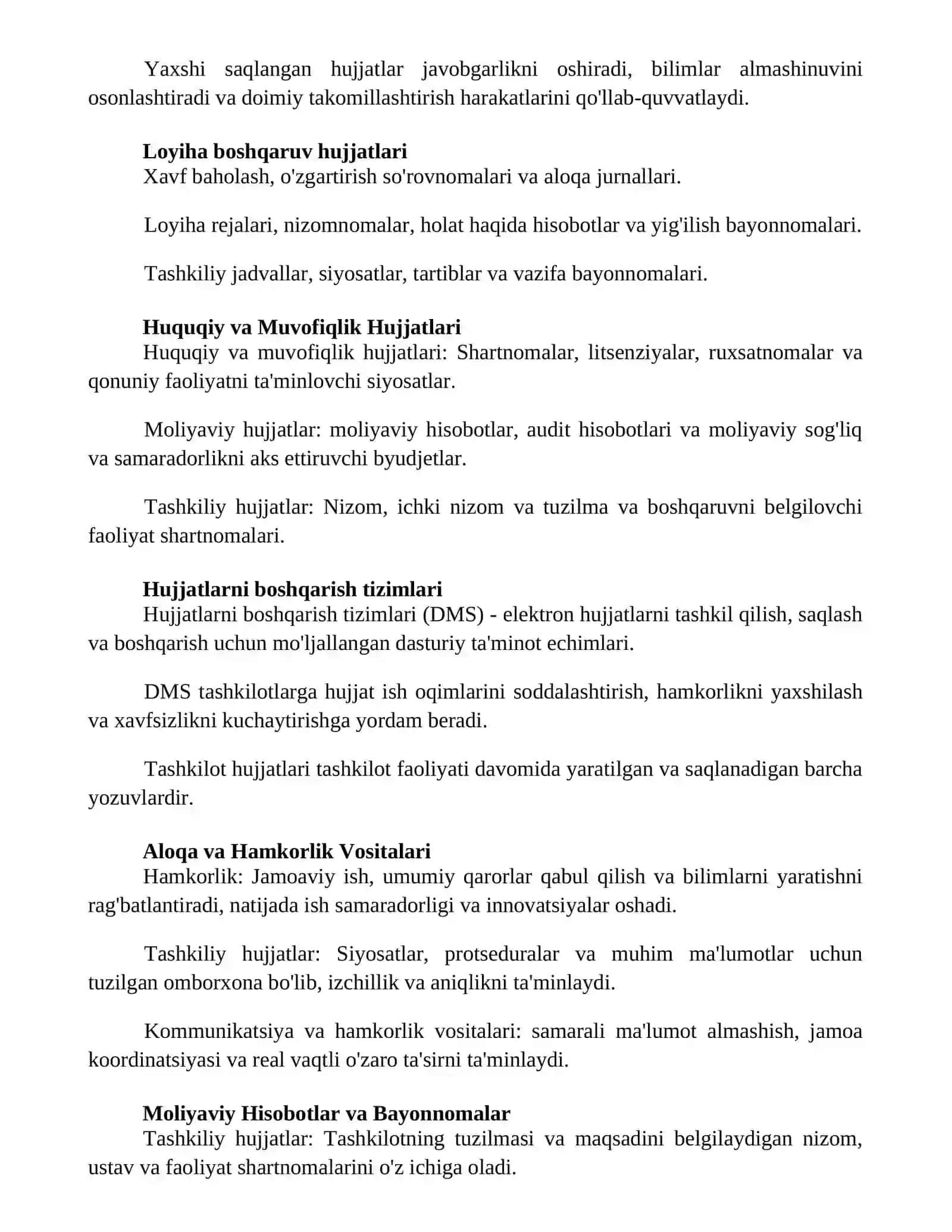 Tashkiliy xujjatlar 2