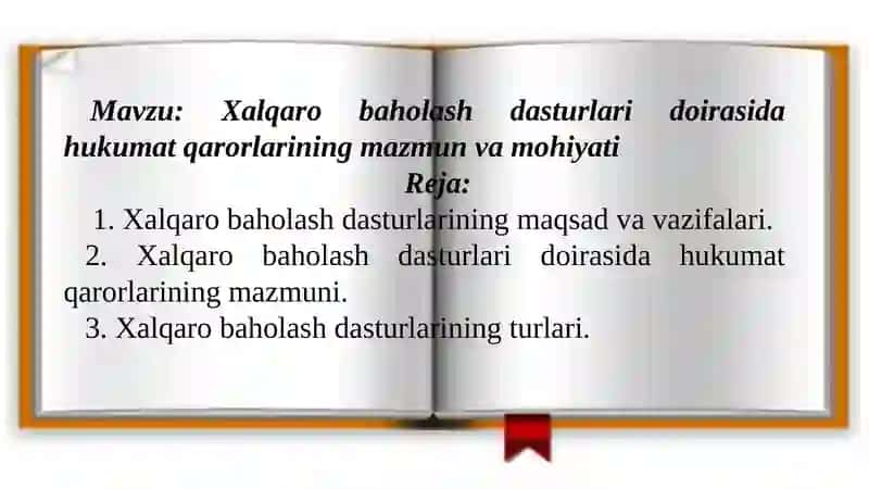 MATEMATIKADAN XALQARO BAHOLASH DASTURLARI 2