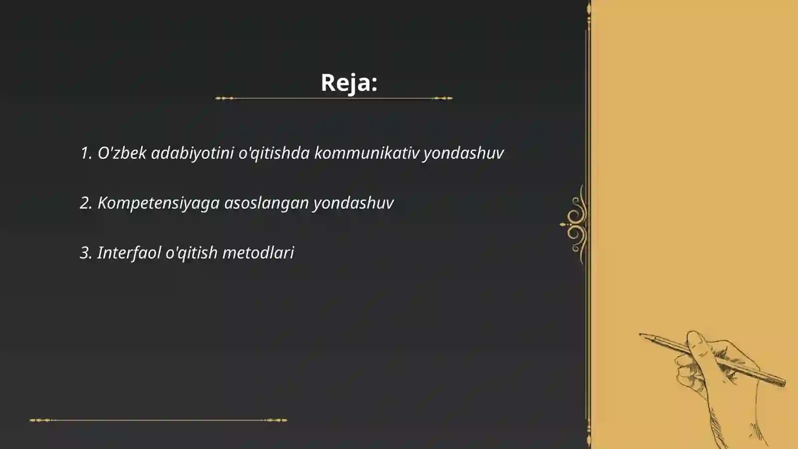 O'zbek adabiyotini o'qitish metodikasi 2