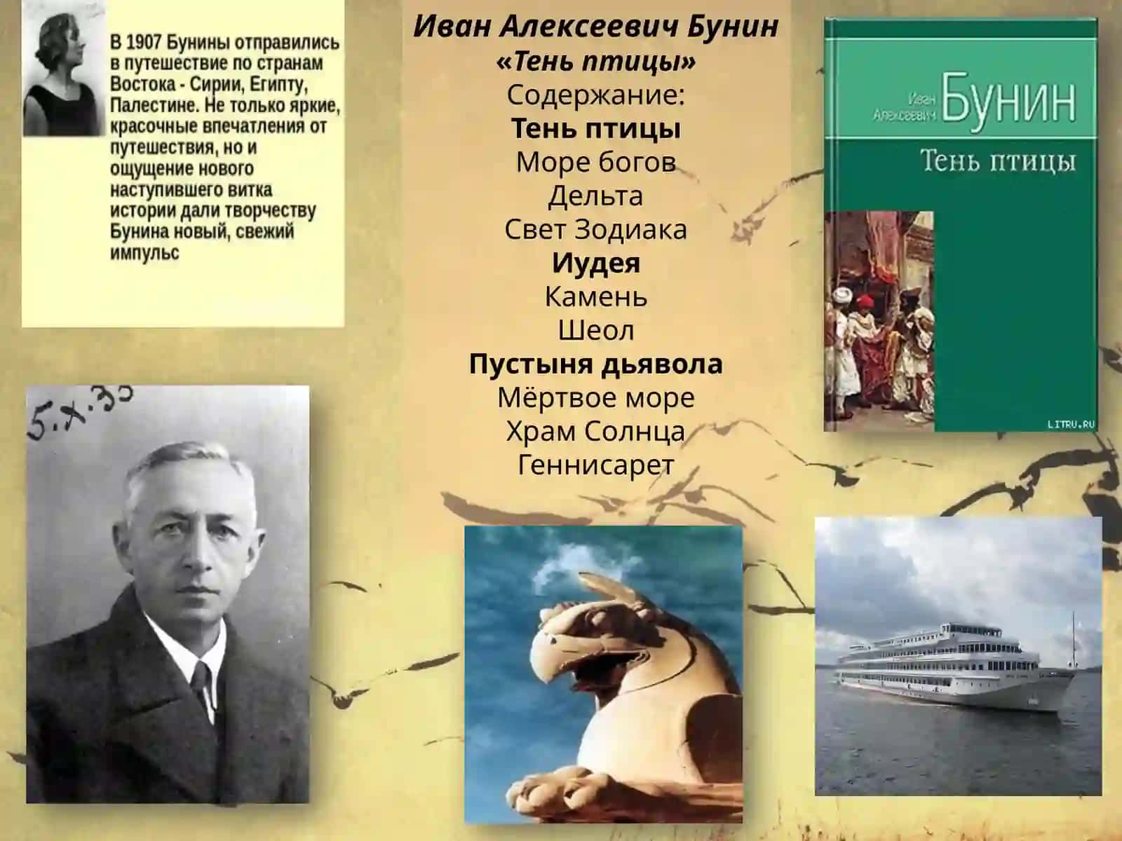 Поэтика «путевых поэм» Ивана Алексеевича Бунина «Тень птицы» 2