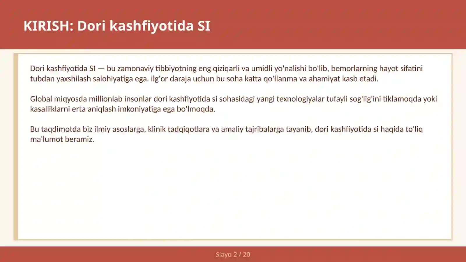 Dori kashfiyotida SI 2