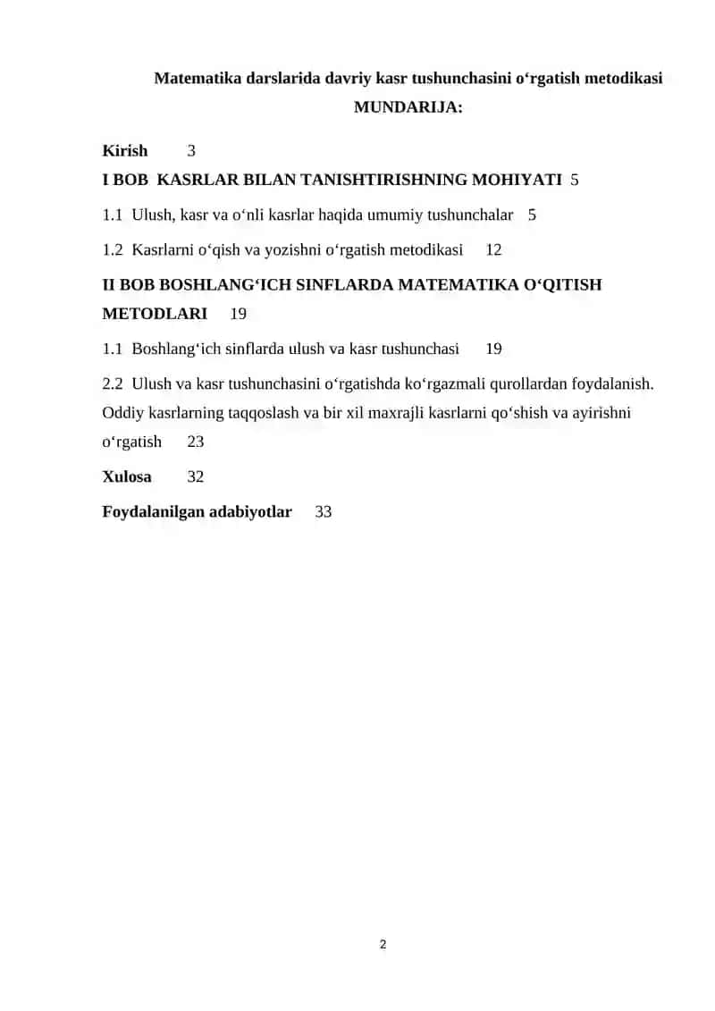 Matematika darslarida davriy kasr tushunchasini oʻrgatish metodikasi 2